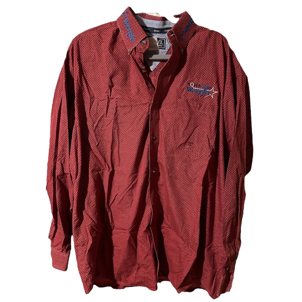 VINTAGE WRANGLER 20X BUTTON UP AMERICAN QUARTER HORSE ASSOCIATION EDITION🤠